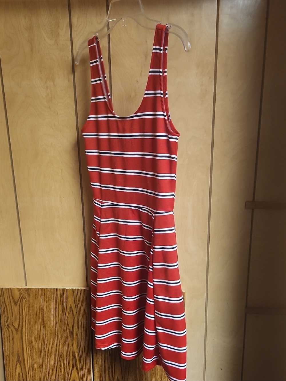 Divided H&M Red, White, And Black Striped Sundress